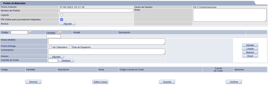 Crear PM 1